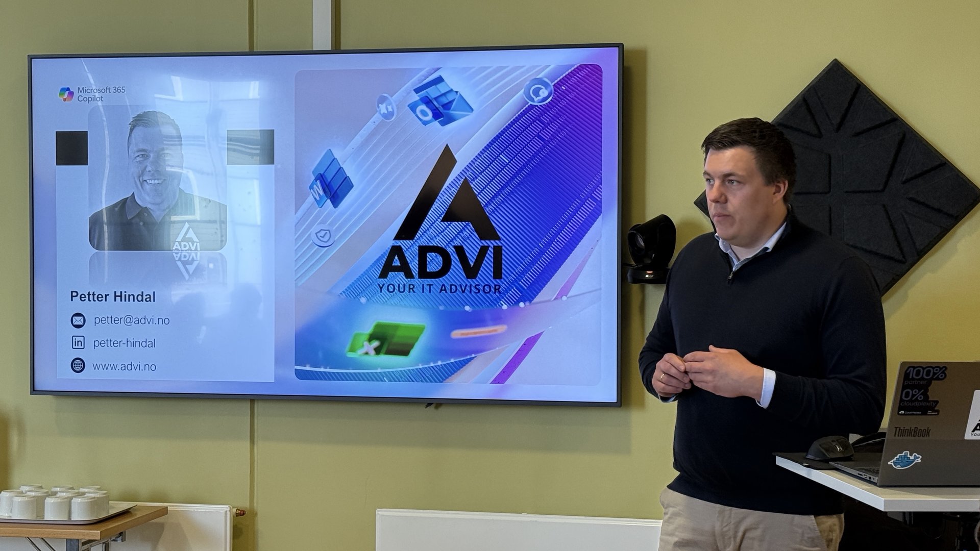 Petter Hindal holder Copilot-kurs hos Advi